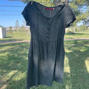 Striped Green Midi Dress